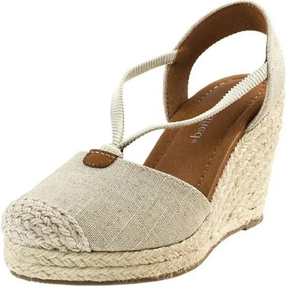 Solanz Espadrille Rebekah Wedge in Beige - Picture 1 of 5